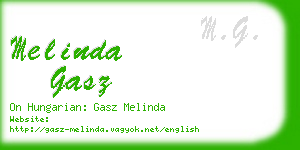 melinda gasz business card